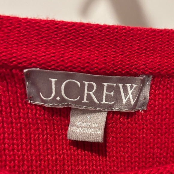 J. Crew Red Cotton Sweater - Picture 4 of 4